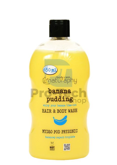 Shower gel and shampoo 2in1 banana pudding and aloe vera Naturaphy 650ml 30042