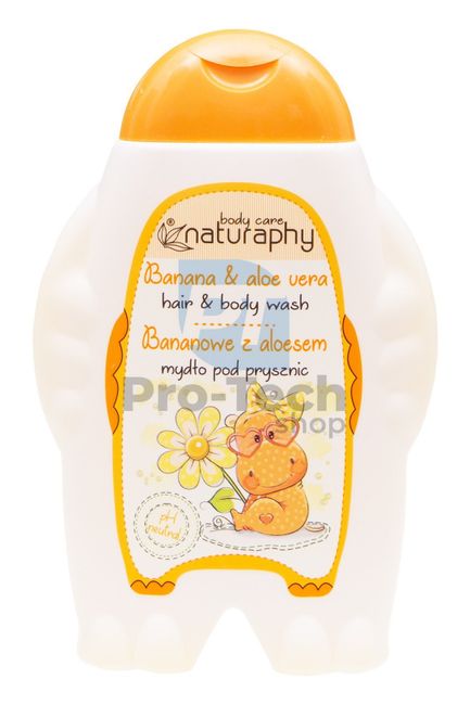 Children's shower gel and shampoo 2in1 banana and aloe vera Naturaphy 300ml 30030