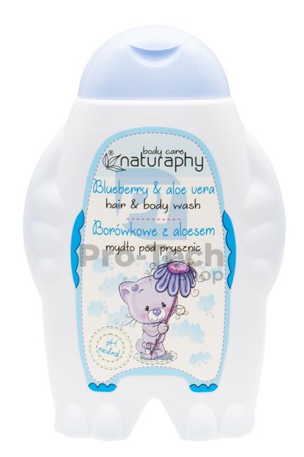 Children's shower gel and shampoo 2in1 blueberry and aloe vera Naturaphy 300ml 30031