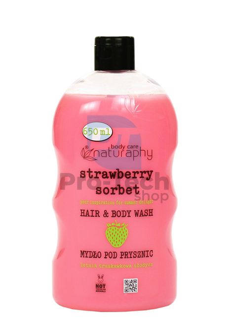 Shower gel and shampoo 2in1 strawberry sorbet and aloe vera Naturaphy 650ml 30044