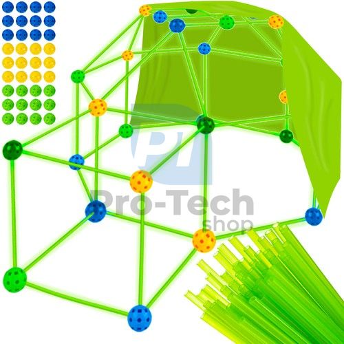 Construction set - straws - 100pcs - tent 22613 76066