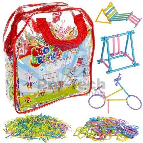 Construction set - straws - 3D figures - 1000 pieces 75219