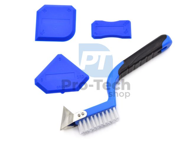 Silicone trowel with brush 12998