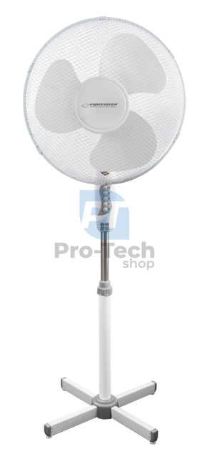 Stand fan 16'' HURRICANE, white 72860