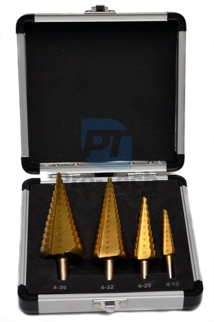 Stepped metal drill bits 4 pcs Pro 01118