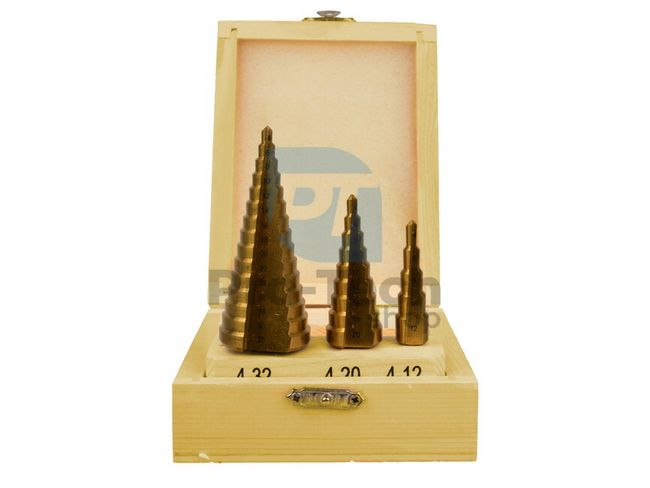 Stepped metal drill bits 3 pcs 00466