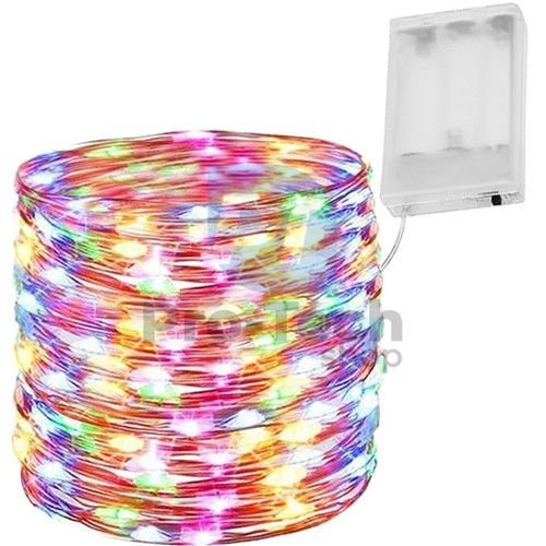 Light chain 100 LED - multicoloured - battery operated 75252