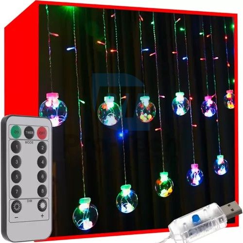 Light curtain 108 LED USB multicolour KŚ19734 75257