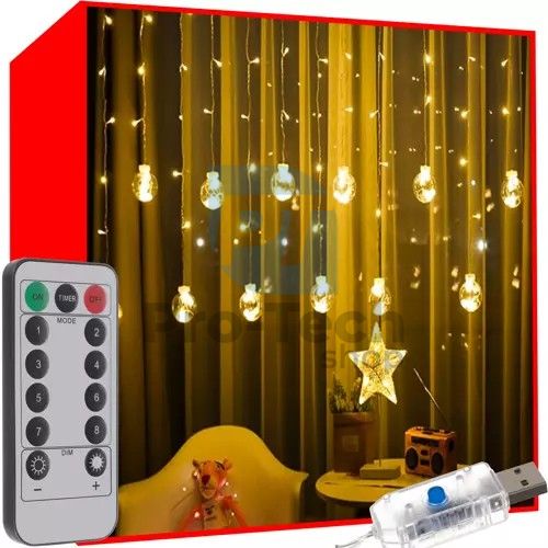 Light curtain 108LED USB warm white KS19736 75261