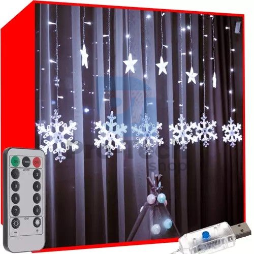 Light curtain 138 LED USB - cold white KŠ19744 75270