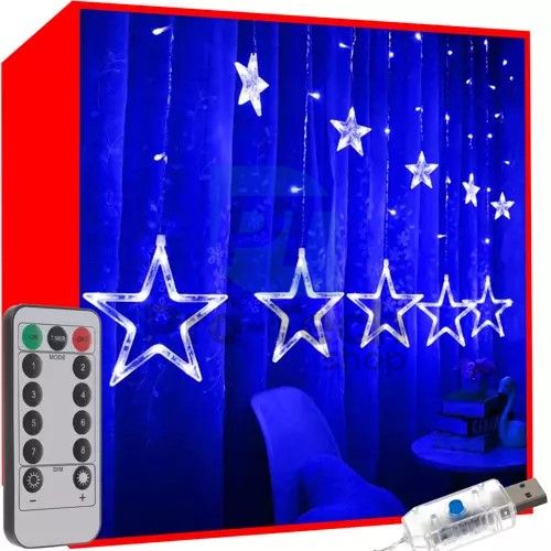 Light curtain 138 LED USB - cold white KŠ19752 75271