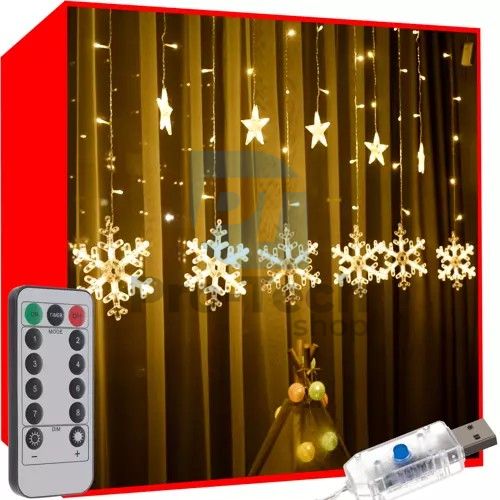 Light curtain 138 LED USB warm white KS19746 75275