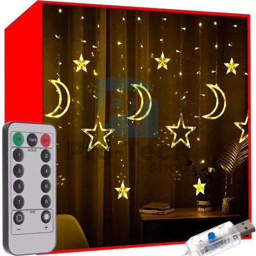 Light curtain 138 LED USB - warm white KŠ19758 75272