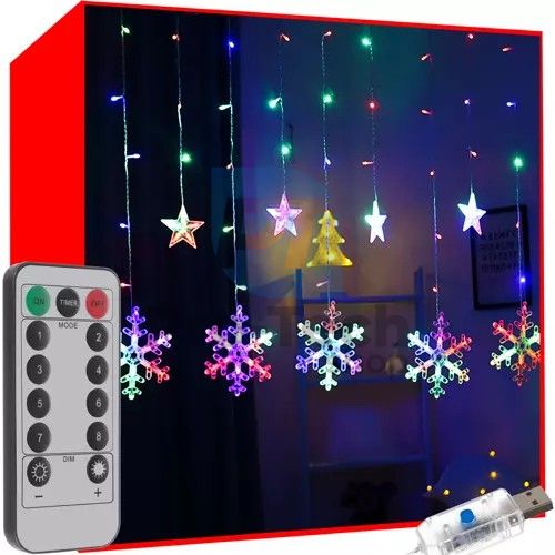 Light curtain 138 LED USB multicolour KS19742 75276