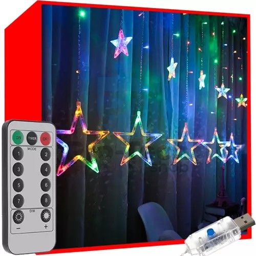 Light curtain 138 LED USB - multicoloured KS19748 75273