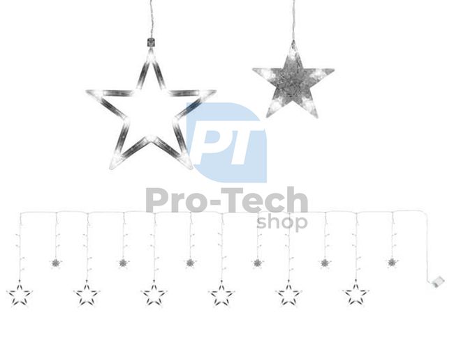 LED light curtain - stars - cold white 75294