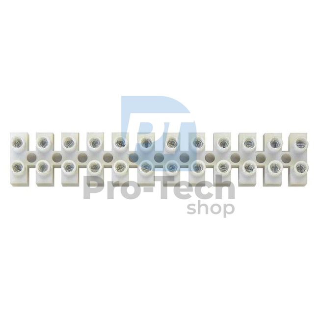 Terminal block 12×10,0 mm white, 10pcs 71003