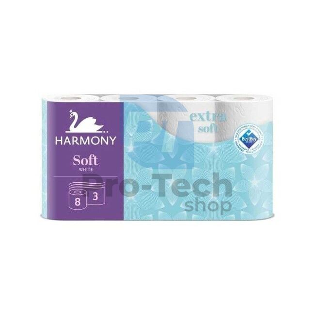 3-ply toilet paper HARMONY SOFT - 8pcs 30355