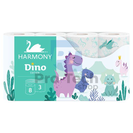 3-ply toilet paper HARMONY SOFT DINO - 8pcs 30501