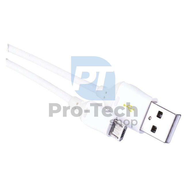 USB cable 2.0 A/M - micro B/M 1m white, Quick Charge 70359