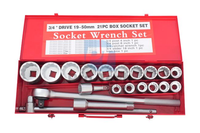 Large tank gole set 21 pcs 12-point 3/4" Pro-Tech TOOLS 12030