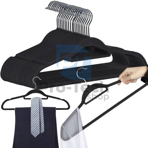 Clothes hanger 20pcs - black Ruhhy 22536 76132