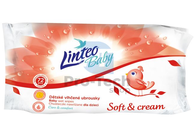 Linteo Baby Soft and Cream Wet Wipes 72pcs 30428