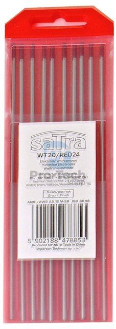 Tungsten Electrode 2.4 mm Profi Satra Red TIG WT20/RED24 06504