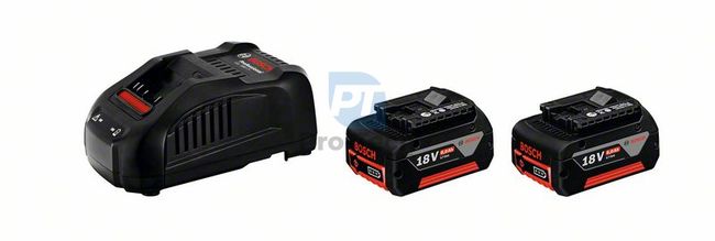 Basic set Bosch 2x battery GBA 18 V 6.0 Ah + charger GAL 1880 CV Professional 03606