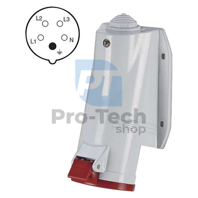 Socket 5P 16A/400, IP44, wall-mounted 70496