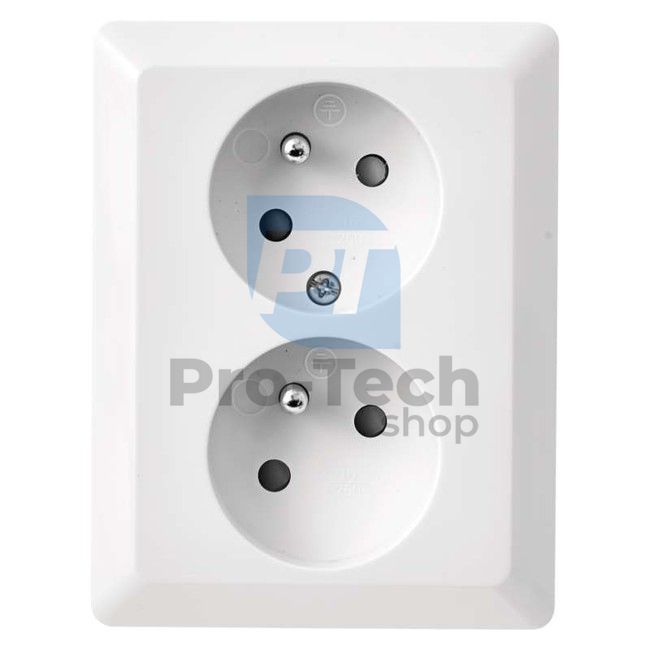 Double socket, white 71918