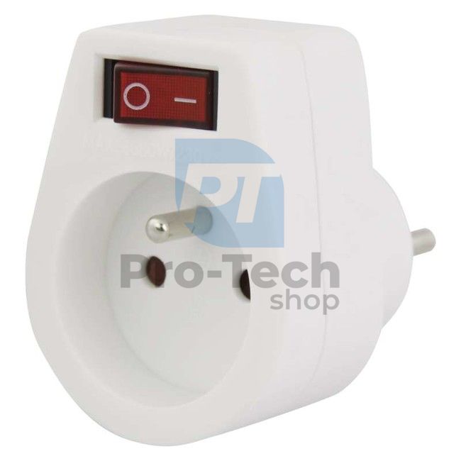 Socket with switch, white 70556