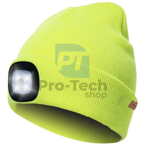 Winter hat with LED headlamp - yellow Trizand 22664 76212