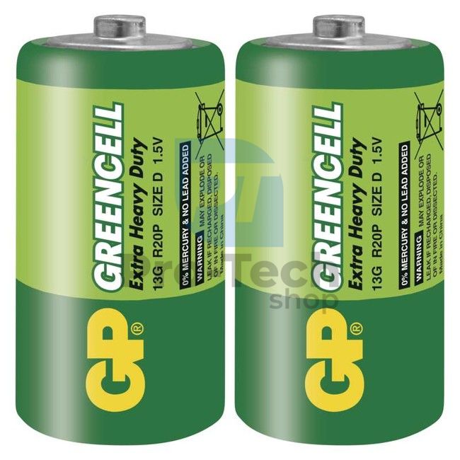 Zinc-chloride battery GP Greencell R20 (D), 2pcs 71071