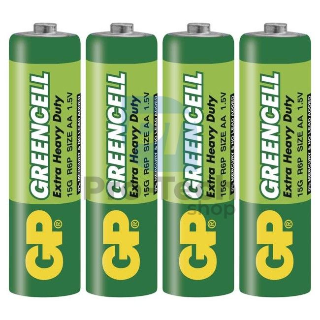 Zinc-chloride battery GP Greencell R6 (AA), 4pcs 71052