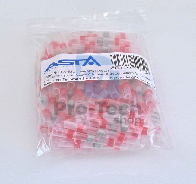 Heat shrink connector with tin red 100pcs 12890