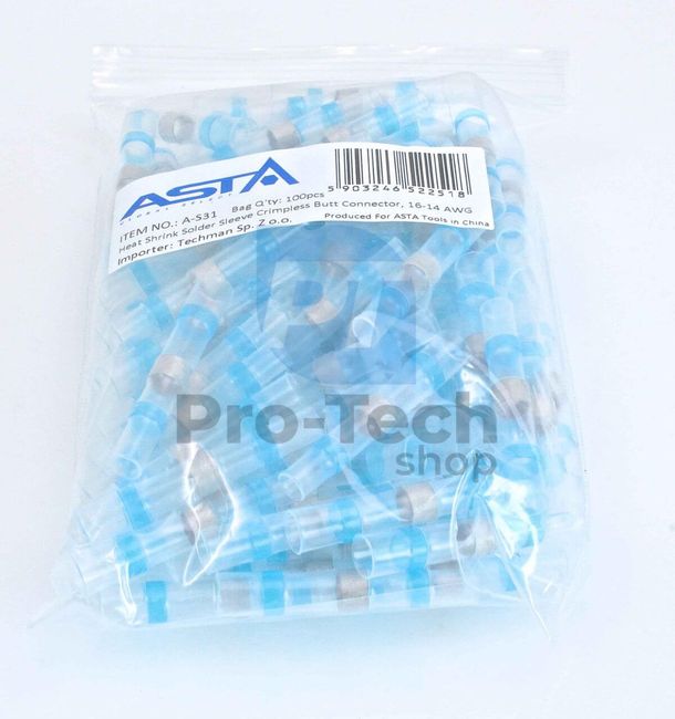 Heat shrink connector with tin blue 100pcs 12891