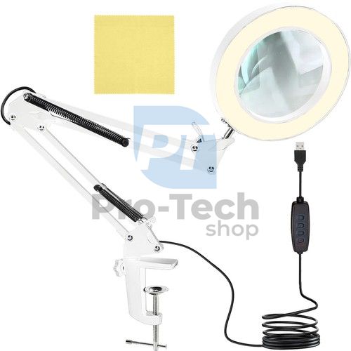 Magnifying loupe with LED light - white Izoxis 22692 76216