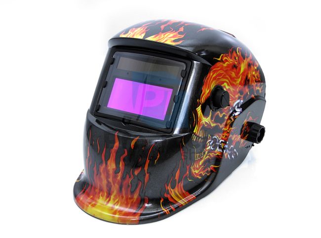 Welding Helmet Auto-Darkening Burning Skull 06530