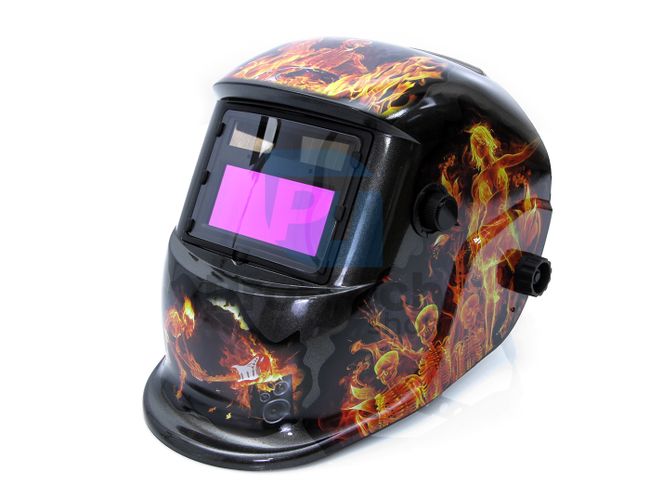 Automatic Darkening Welding Helmet Burning Skeleton 06531