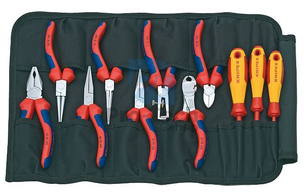 Tear-off bag with tools 11 pcs KNIPEX 08975